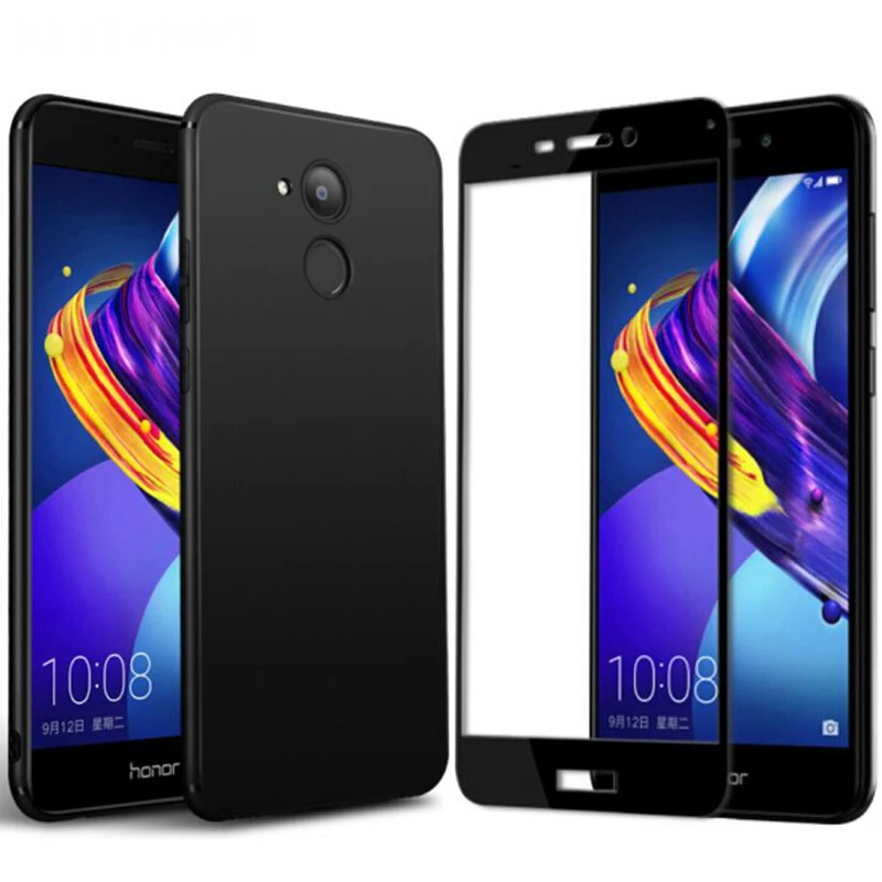 

Full Protective For Huawei Honor 6C Pro Case Silicone Cover Soft TPU Matte Case For Honor 6C Pro Tempered Glass on Honor 6 C Pro