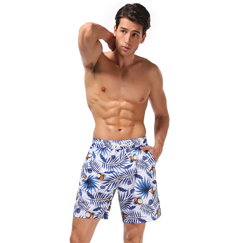 Новинка, купальник с принтом кокосовой пальмы, мужские пляжные шорты, быстросохнущие мужские плавки, спортивный серфинг для купания, костюм 204