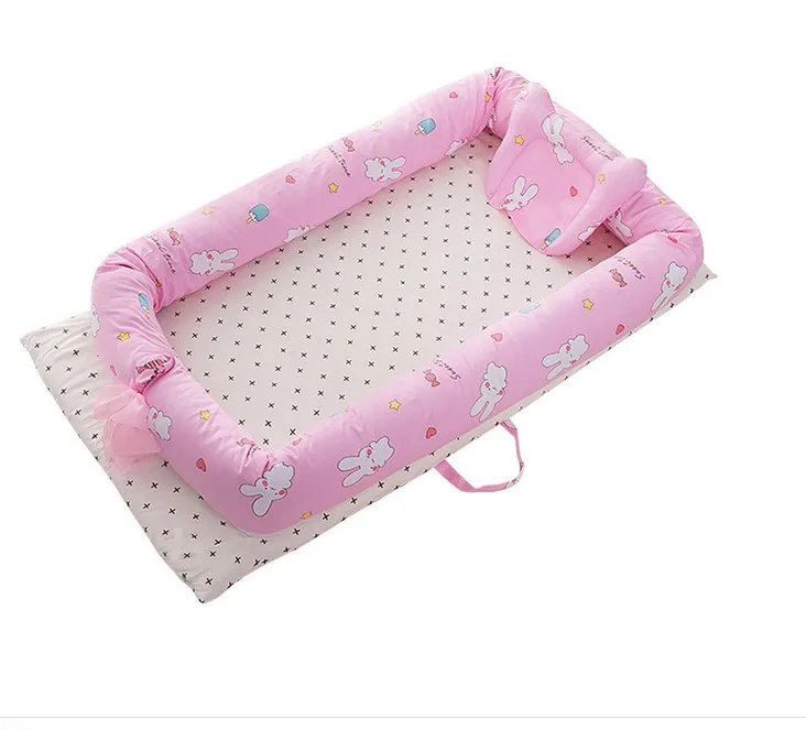 Складная спальная кроватка переносная кроватка люлька корзина детская дорожная кровать детский бампер детская кроватка постельные принадлежности наборы - Цвет: A9