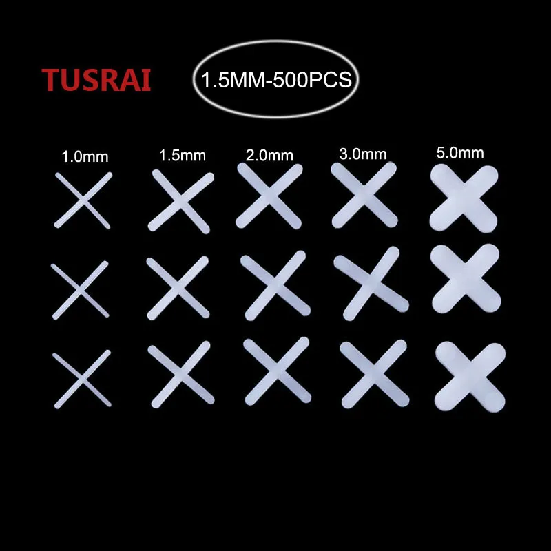 Крестики для укладки плитки 1.5mm 1/16" 500шт инструмент пола затирка для плитки TUSRAI