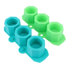 DIY резиновая пепельница Ice пресс-форма в виде чашечки высокое качество силиконовые ароматерапия воска формы многоугольной формы с 3 полостей разные цвета