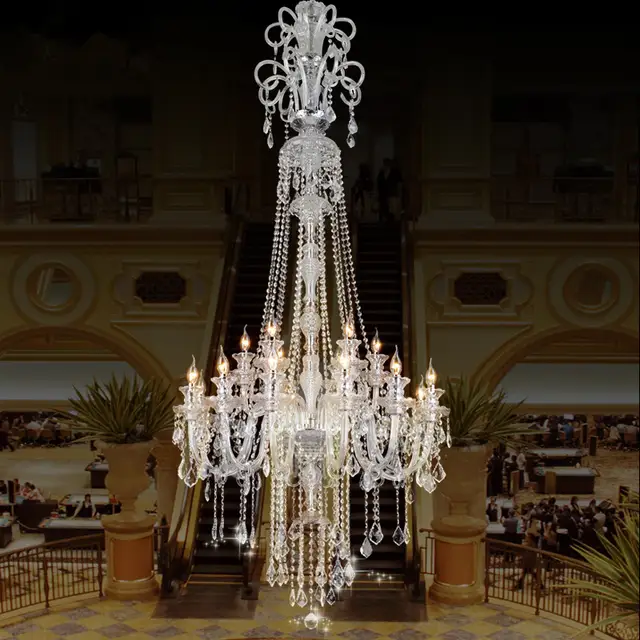 Online Shop Large Modern Crystal Chandelier For High Ceiling Extra