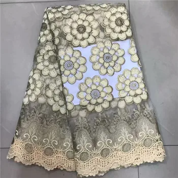 

Nice party dress material French tulle cloth fashion net lace fabric with rhinesotnes for party dress ZQN193(5yards/lot)