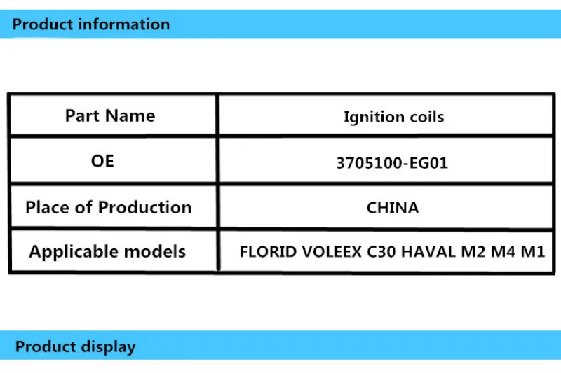 3705100-EG01 катушки зажигания для Защитные чехлы для сидений, сшитые специально для Great Wall HOVER H1 M2 M4 M1 VOLEEX C30 FLORID 1,3/1,5 перемещения запчасти высокого качества