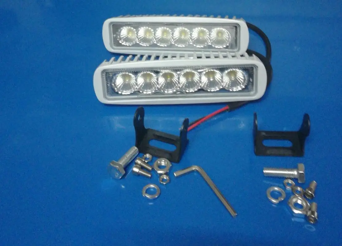JX-LCLYL 2pcs 12V 6LED Spreader Flood Light For Car Truck Marine Boat VAN RV Caravans