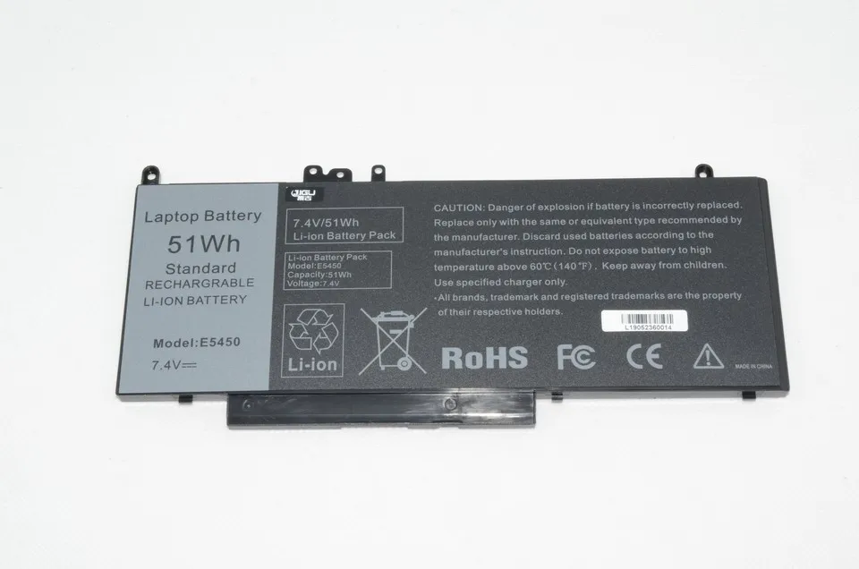 JIGU Laptop Battery for Dell Latitude E5450 E5470 E5550 E5570 G5M10 7V69Y TXF9M 79VRK 51WH 7.4V