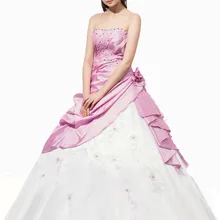 Новые платья из тафты и тюля ручной работы с цветами и вышивкой, розовые и белые платья для танцев, Размеры 6-8-10-12-14-16