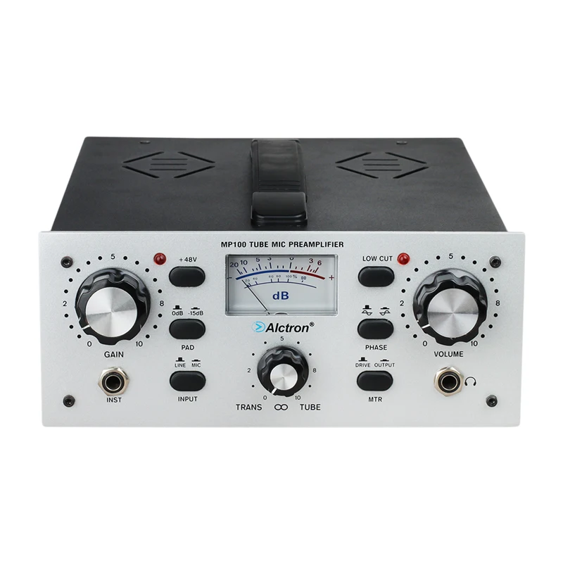 Alctron MP100 про трубки микрофон/инструмент предусилитель Pro Mic/Line микрофона с 48 В