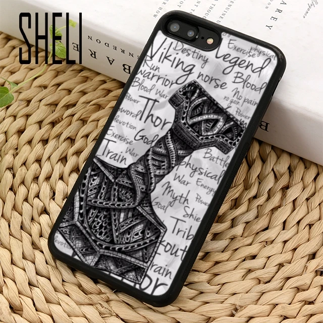 SHELI Viking warrior norse thor odin Графический чехол для телефона iPhone 5 6 6s 7 8 plus 11 pro X XR XS max Samsung S7