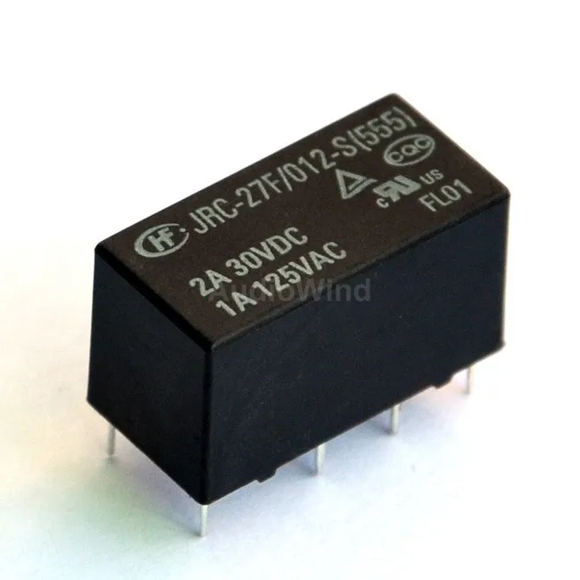 (100 шт./лот) сигнал реле, 12 В, 2 формы C (dpdt), 120 В/1Amp