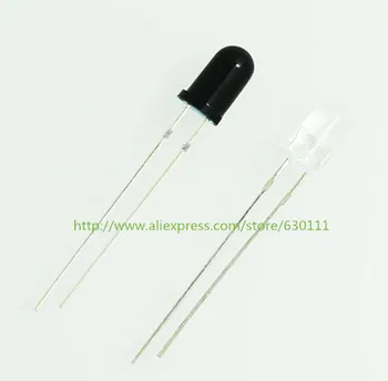 

100pairs LED 5mm 940nm Infrared Emitting Receiving Diode Round Tube Light