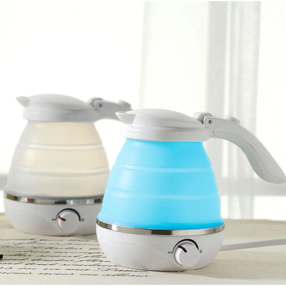 

suncup 110V 0.5L Mini Portable Collapsible Electric Kettle Home Office Travel Electric Water Kettles-35