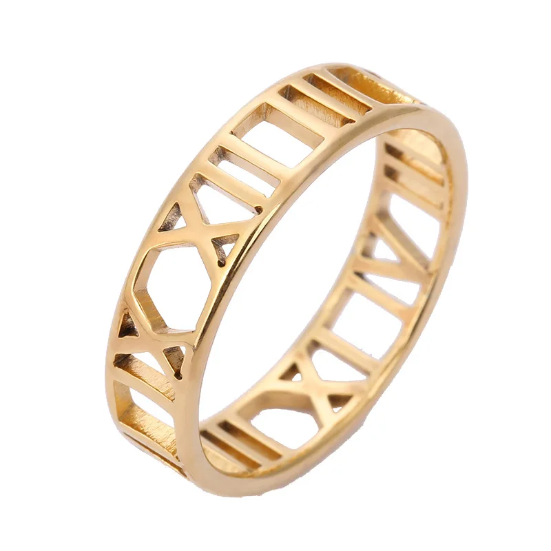 

Dreamy Bubble Unisex Rings Stainless Steel with Delicate Roman Digit Fastness Wedding Party Daily Life Jewelry Lover Rings