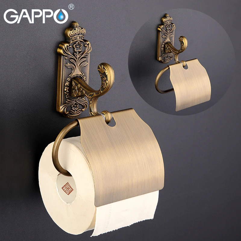 Online GAPPO Zink Legierung Papier Halter Abdeckung rolle Wc Papier Aufhänger halter Edelstahl Abdeckung Wc Bad Hardware Handtuch