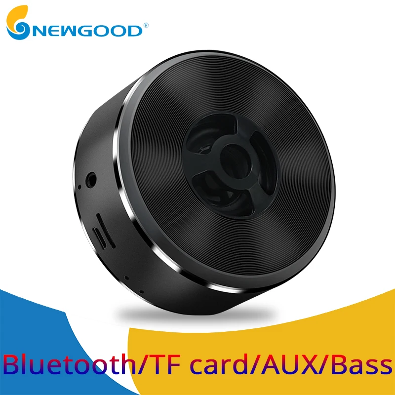 Металлическая Bluetooth-колонка с басами Беспроводная портативная s TF-карта AUX