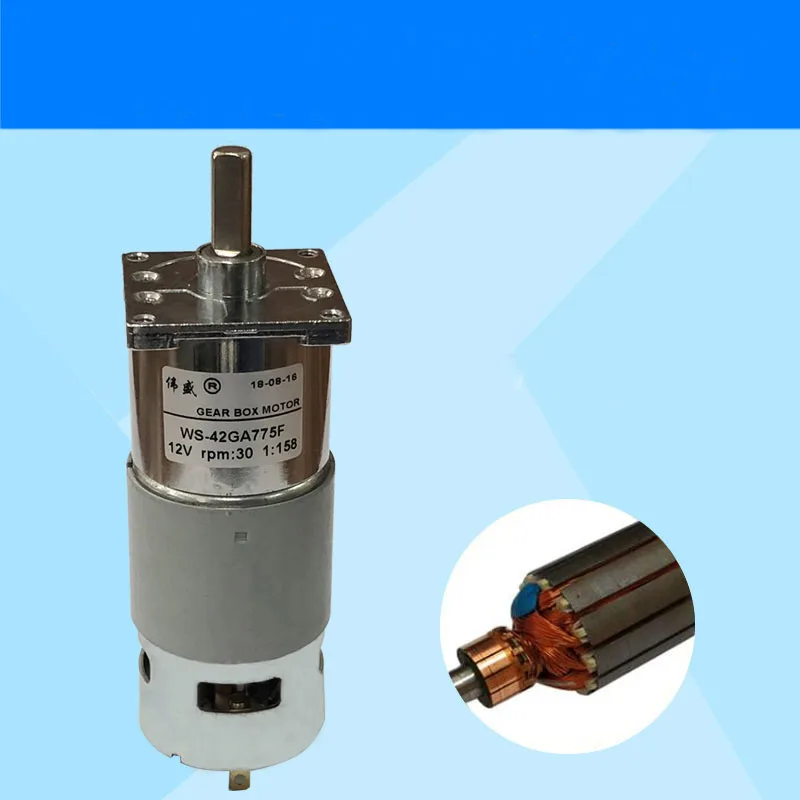 775 DC мотор редуктор 12V Высокая мощность медленный 24V 10 rpm 950 высокий крутящий момент