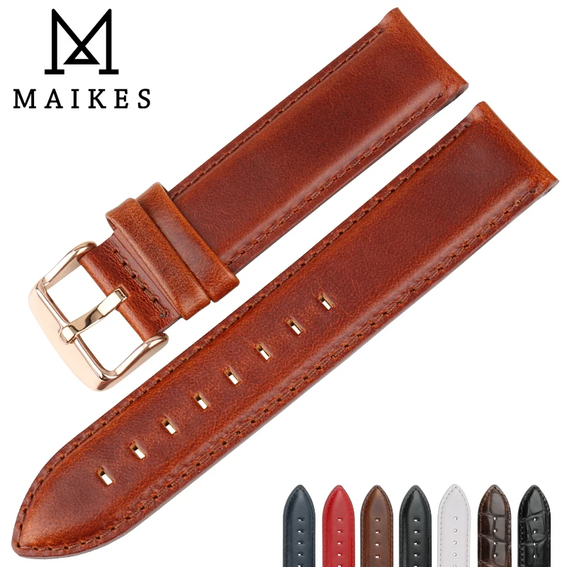 Ремешок MAIKES из нержавеющей стали 316L для мужских и женских часов браслет с пряжкой розового золота серебра 12