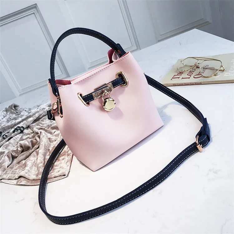 HISUELY новая женская сумка из искусственной кожи с замком, сумка-мешок, женская сумка на плечо, модная дизайнерская маленькая сумка-тоут, высокое качество, сумочка