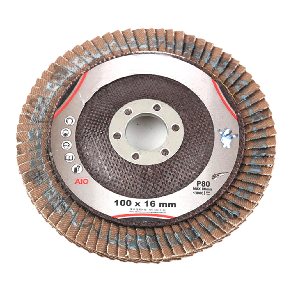 1PC 60/80/120/180/240/320 4"Flap Discs Grit Grinding Wheels Angle