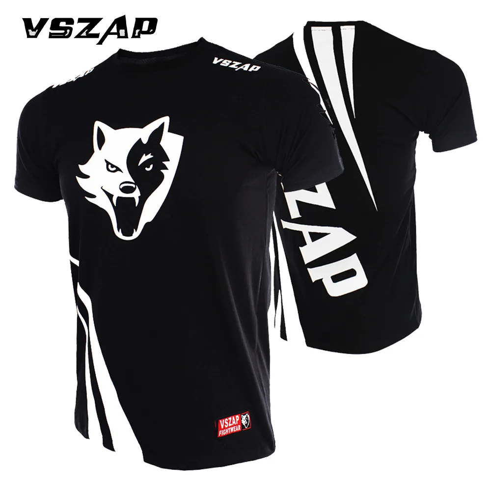 

VSZAP T-shirt Men Sports Aerobics Running Boxing Clothing Boxing Gym T Shirt Cheap Mma Muay Thai MMA Suits Tee Shirt
