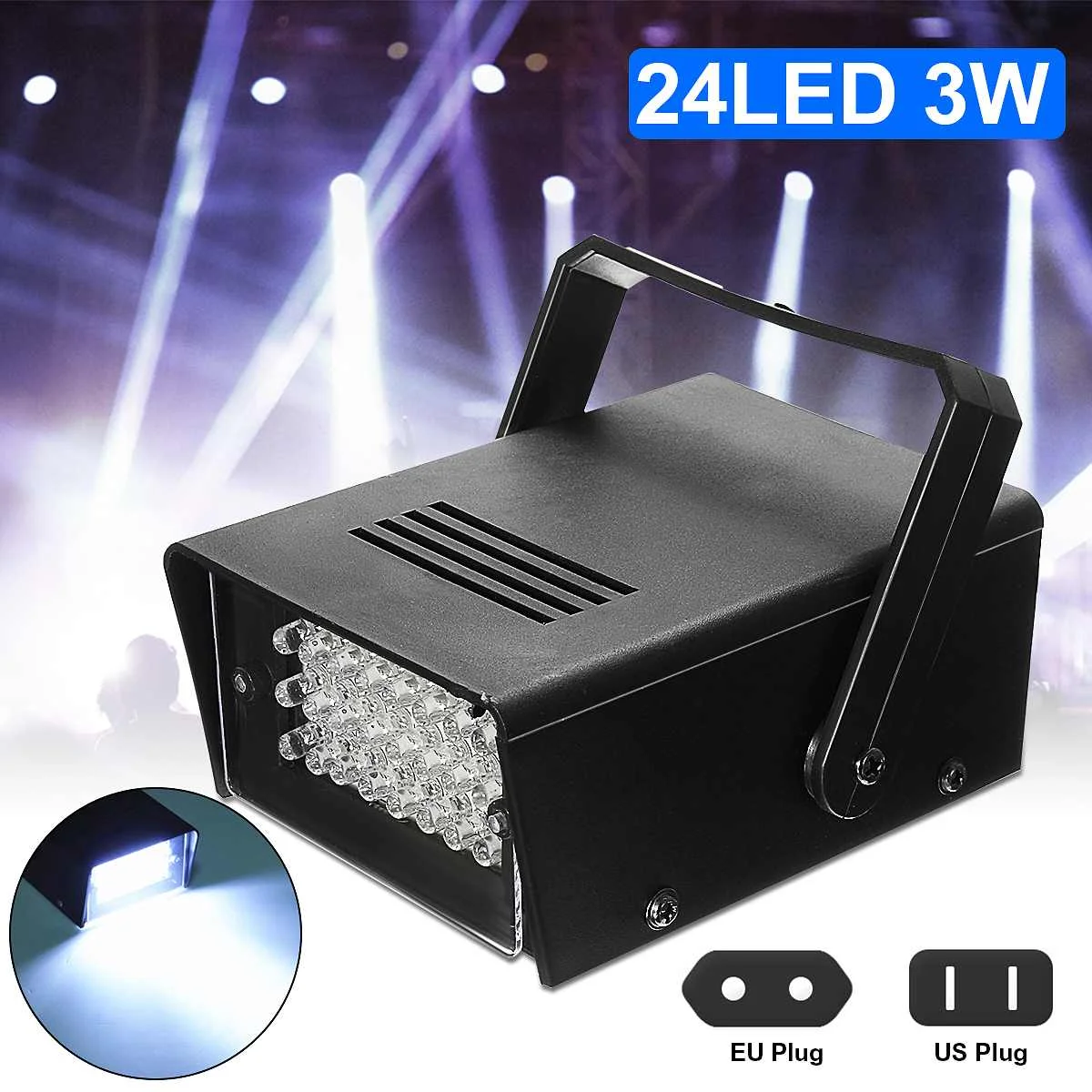 

Mini 3W 24 LED Disco Light DJ Stage Effect Light Christmas Party Lighting RGBW Color 220V Laser Projector Christmas Decoration