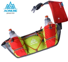 AONIJIE Multifunction Sport Waist Bag With 2pcs 250ML Water Bottle Women Men Outdoor Marathon Running Nylon Money Phone Pack