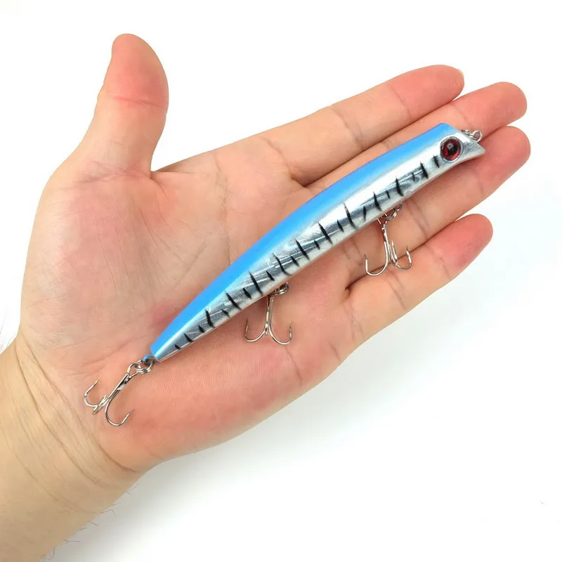 1PCS 12.6cm 16.3g Hard Popper Lures Poppers Bait ice Fishing Lures Fresh Water Fishinig Lure Pike Fishing Floating Isca  Ppesca