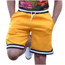 Мужские летние новые стильные повседневные свободные полосатые пляжные брюки шорты сундук с коротким шнурком 4040ly04