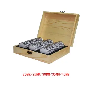 

30 Commemorative Coin Storage Box Cover Protector Holder Collection Box for 20mm/25mm/30mm/35mm/40mm Coin