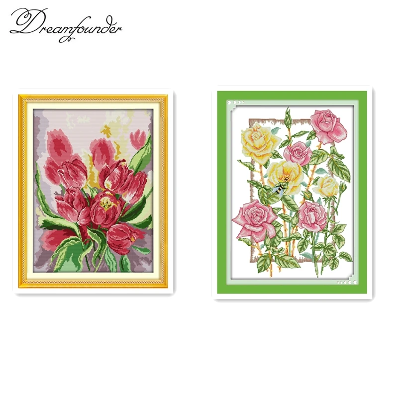 Набор для вышивки крестиком тюльпан|handmade needlework|embroidery diycross stitch kits |