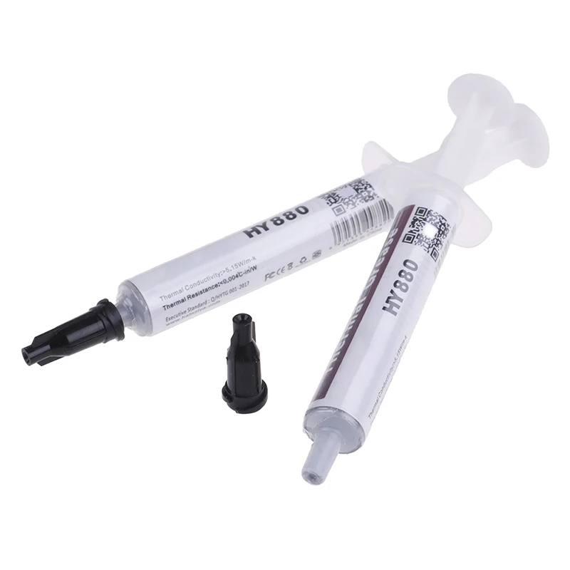 Thermal Grease 2pcs HY880 Syringe Compound Paste for CPU VGA LED Chipset PC