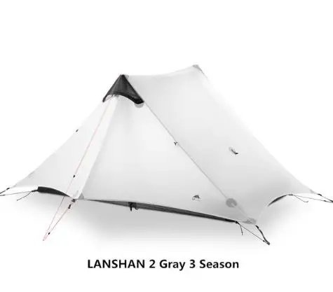 3F UL GEAR LanShan 2 человек наружная Сверхлегкая палатка для кемпинга 3 сезона профессиональная 15D Silnylon Бесшумная палатка - Цвет: gray 2p 3 season