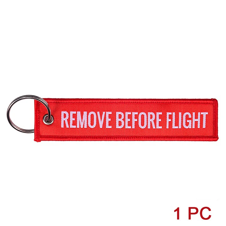 Remove Before Flight Jacqurad Плетеный брелок для авиации подарки ткань ярлык для ключей индивидуальный брелок Модные украшения sleutelhanger - Цвет: 1pc