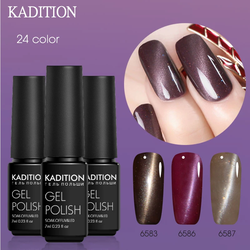 KADITION 3D Cat Eye 7ml Magnet Strong Magnetic Nail Gel Stick UV Paint Colorful Polish LED Varnish Primer | Красота и здоровье