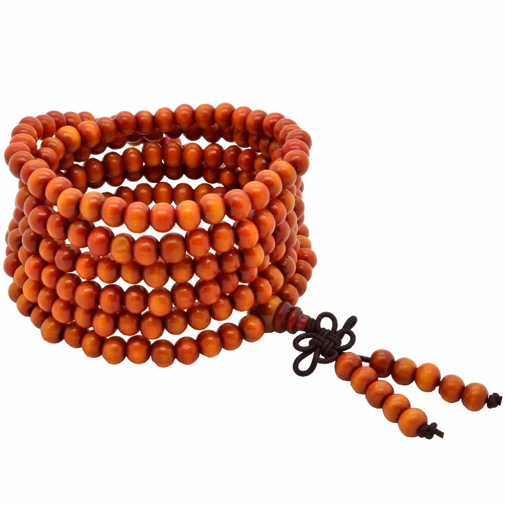 

Fashion Natural Orange Sandalwood 6mm Beads Buddha Bracelets for Men / Women Gift Charm Bracelets Wholesale Jewelery