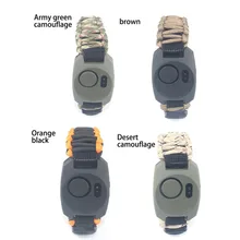 Outdoor Multifunctional Outdoor Adventure Survival SOS Emergency Light Bracelet High Decibel Alarm Bracelet Adjustable Size