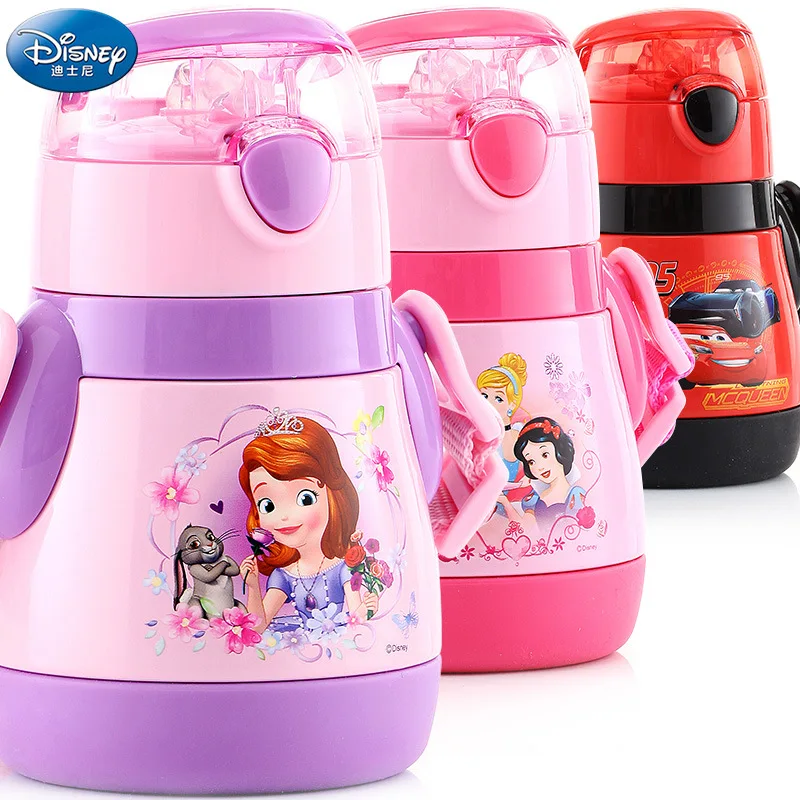 

Disney children's straw thermos Leak proof. Mickey cup Child portable cup Baby cup 304 stainless steel food grade material