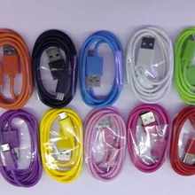 2000 шт./лот 10 видов цветов Micro 5pin usb-кабель для передачи данных(синхронизации) и зарядки Зарядное устройство кабель для samsung i9300 Galaxy S4 S5 SIII Xperia S htc One X Blackberry