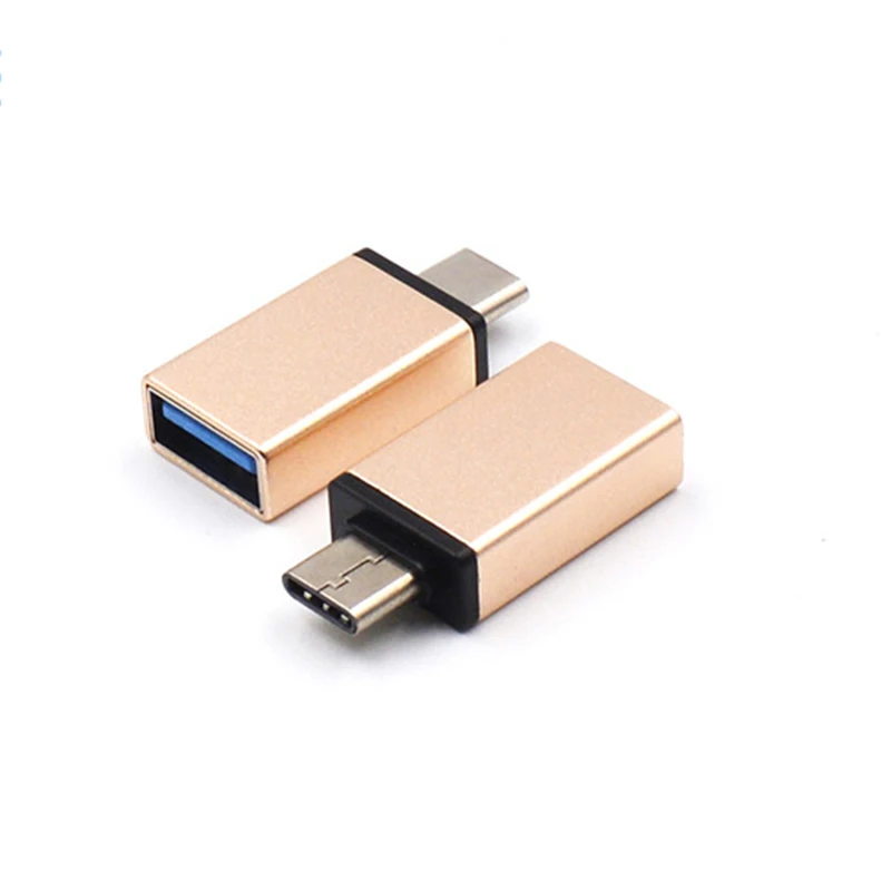 Micro OTG кабель type C USB к USB 3,0 адаптер для передачи данных для huawei p20 pro Macbook oppo one plus 6 xiaomi samsung s9 otg конвертер - Цвет: Gold