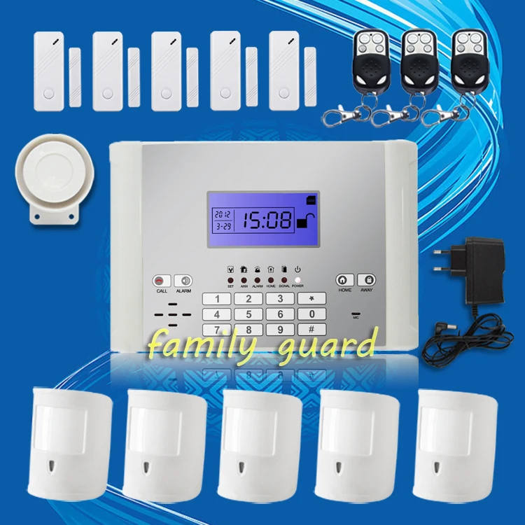 

Free Shipping!Wireless GSM SMS Alarm System 99 Defense Zones Long Distance Control For House Office+5 Pet Immune PIRS+5 Door Gap