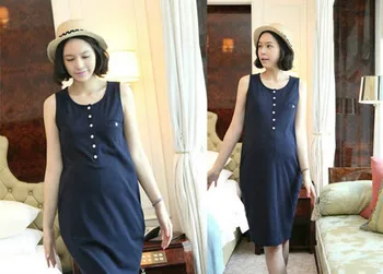 

maternity dress sleeveless cotton summer clothes for pregnant women wear Vestidos Plus Size gestantes roupas
