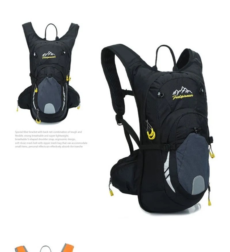 Cheap Waterproof MTB Bike Hydration Breathable 15L Backpack+2L Water Bags Large Capacity Bicycle Bags Cycling Knapsack Travel Packsack 37