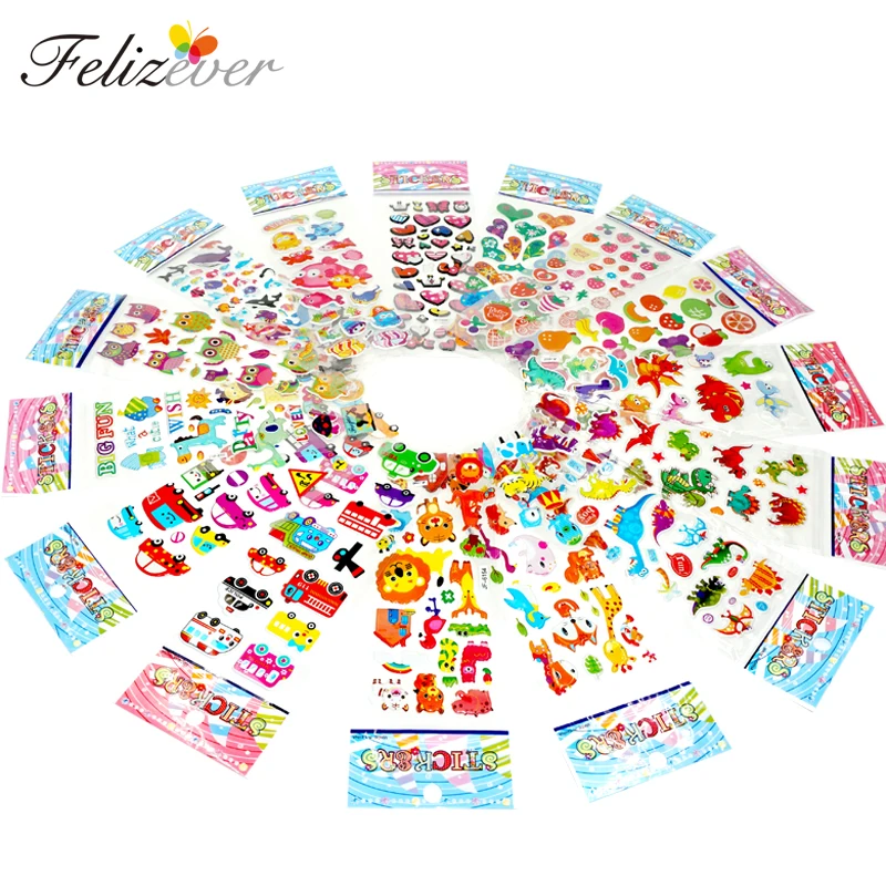 5 Hojas De Navidad Puffy Pegatinas Fiesta Favor Loot Bolsa MEDIAS RELLENO navidad