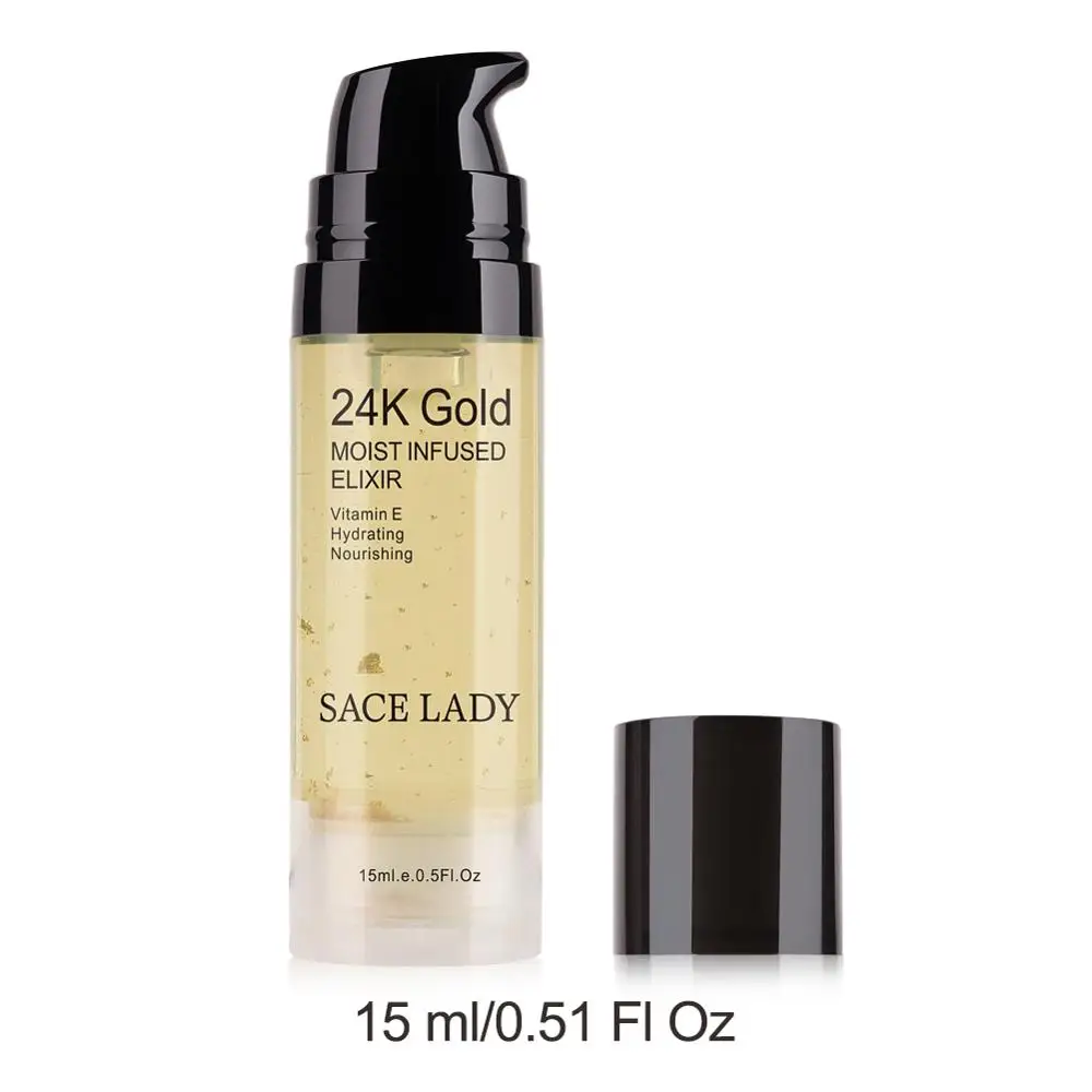 SL214-24K-15ml SACE LADY 24 K Gold Elixir масло для лица основа под макияж Профессиональная увлажняющая База под макияж основа под макияж поры косметика - Цвет: SL214-24K-15ml