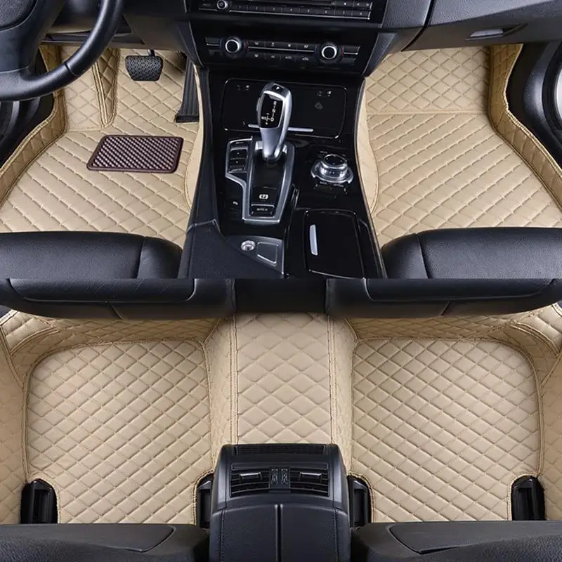 3D Customized Car Carpet Waterproof Floor Rugs Car Interior Accessories LHD Car Floor Mats For - Название цвета: Beige