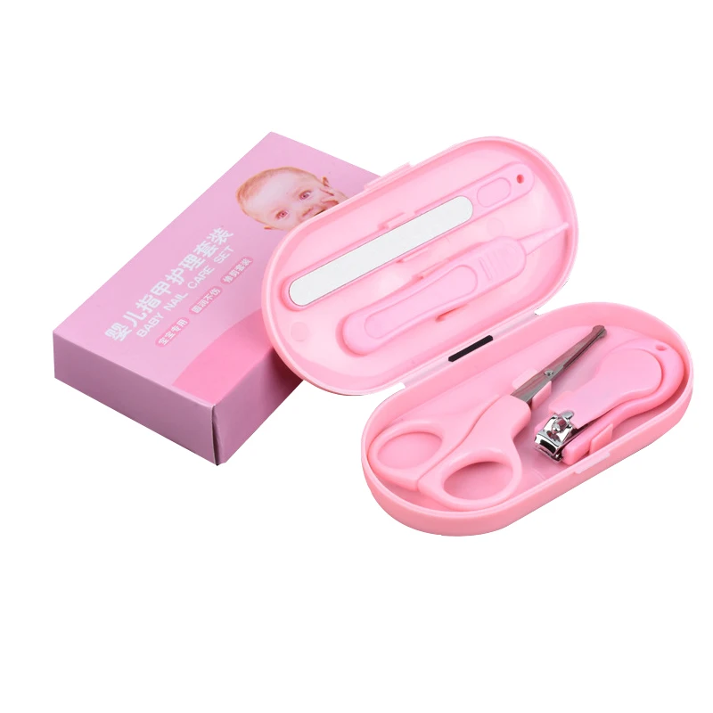 4PCS Baby Nail Clipper Healthcare Kits Finger Trimmer Scissors Tweezer Pedicure Nails Cutters Kids Care Tools Set Storage Box 4PCS Baby Nail Clipper Healthcare Kits Finger Trimmer Scissors Tweezer Pedicure Nails Cutters Kids Care Tools Set Storage Box