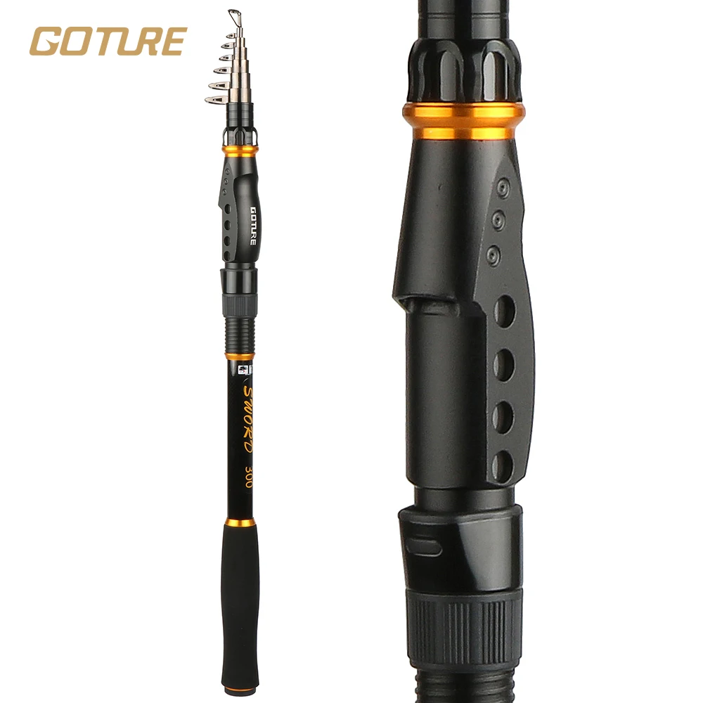 Goture Rod Combo SWORD телескопическая удочка 2,1-3,6 м+ GT3000S спиннинговая катушка 6BB для летних рыболовных снастей Лучшая цена удочка