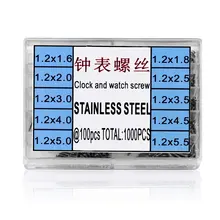 1000 шт./компл. из нержавеющей стали крошечный ассортимент для часов Часы глаза винты для очков Ремонтный комплект инструмент часы для частей