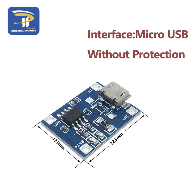 Mini Micro type-c USB 5V 1A 18650 TP4056 модуль зарядного устройства литиевой батареи зарядная плата с защитой двойные функции 1A li-ion - Цвет: Micro USB