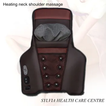 

2018 New Heating Kneading neck shoulder massage pillow heated vibration body massage heating magnet cushion